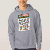 De Goonies Retro Sticker Blad Graphic Hoodie (Voorkant)