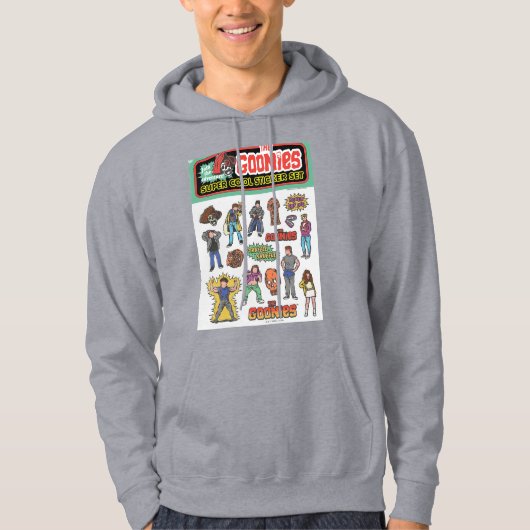 De Goonies Retro Sticker Blad Graphic Hoodie (Voorkant)