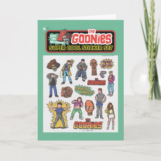De Goonies Retro Sticker Blad Graphic Kaart (Voorkant)