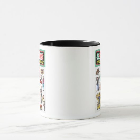 De Goonies Retro Sticker Blad Graphic Mok (Midden)