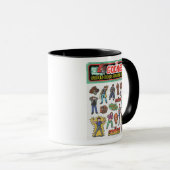 De Goonies Retro Sticker Blad Graphic Mok (Voorkant rechts)