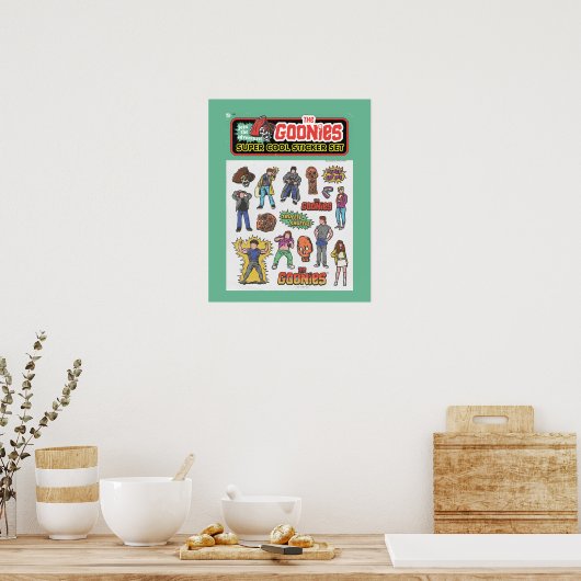 De Goonies Retro Sticker Blad Graphic Poster (Keuken)