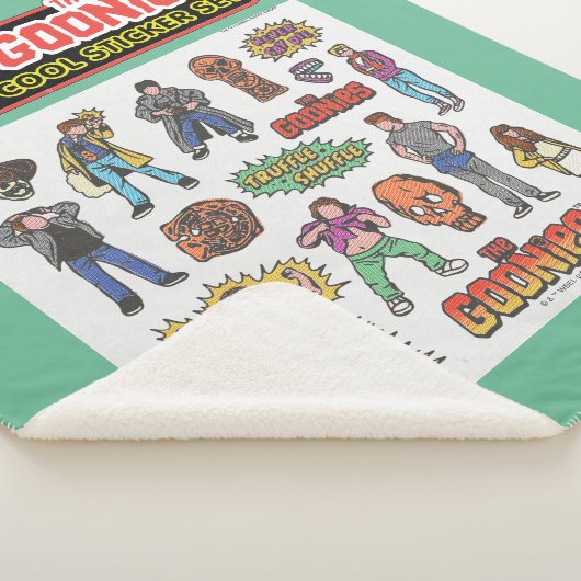 De Goonies Retro Sticker Blad Graphic Sherpa Deken (3/4)