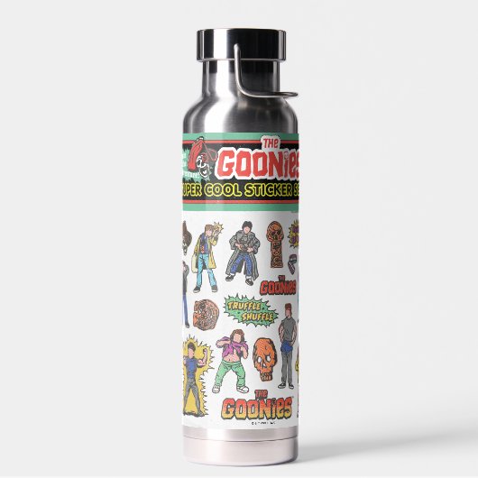De Goonies Retro Sticker Blad Graphic Waterfles (Links)