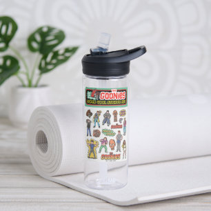 De Goonies Retro Sticker Blad Graphic Waterfles