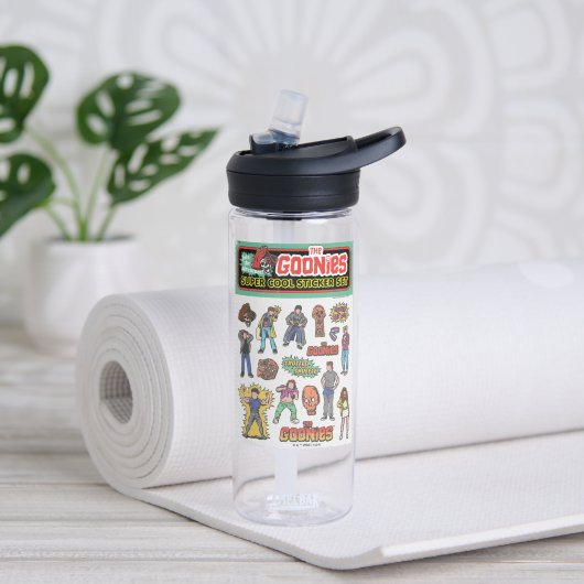 De Goonies Retro Sticker Blad Graphic Waterfles (Links)