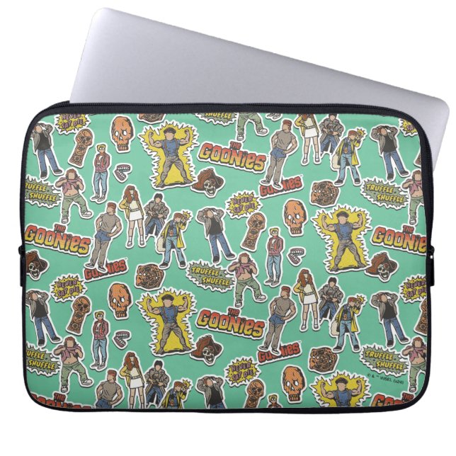 De Goonies Retro Sticker Laptop Sleeve (Voorkant)