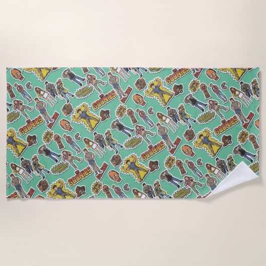 De Goonies Retro Sticker Strandlaken (Voorkant)