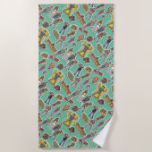 De Goonies Retro Sticker Strandlaken (Voorkant)