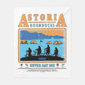 De Goonies Silhouetten boven Astoria Goondocks Fleece Deken (Voorkant)