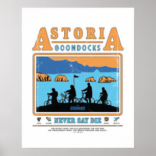 De Goonies Silhouetten boven Astoria Goondocks Poster