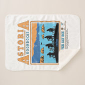 De Goonies Silhouetten boven Astoria Goondocks Sherpa Deken (Voorkant (horizontaal))