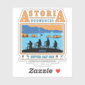 De Goonies Silhouetten boven Astoria Goondocks Sticker (Vel)