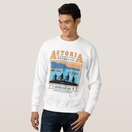 De Goonies Silhouetten boven Astoria Goondocks Trui (Voorkant volledig)