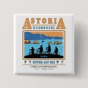 De Goonies Silhouetten boven Astoria Goondocks Vierkante Button 5,1 Cm