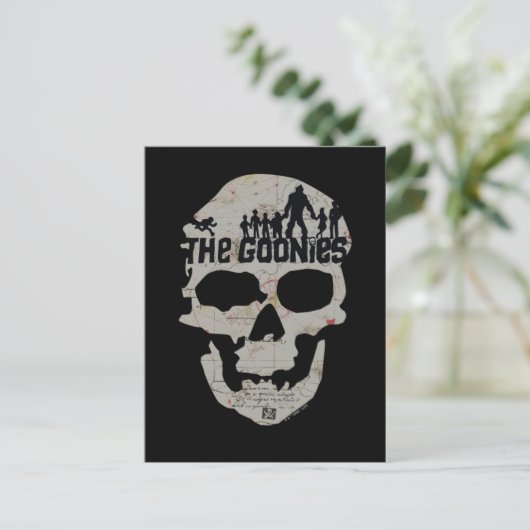 De Goonies Skull Silhouette Briefkaart (Staand voorkant)