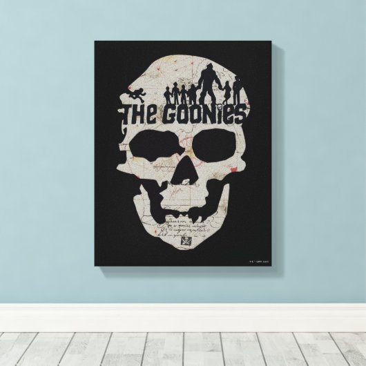 De Goonies Skull Silhouette Canvas Afdruk (Insitu (Houten vloer))