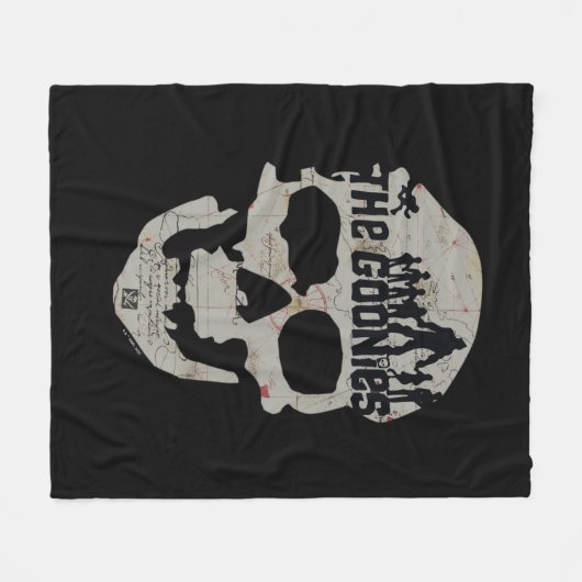 De Goonies Skull Silhouette Fleece Deken (Voorkant (Horizontaal))