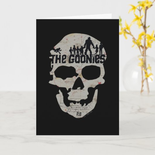 De Goonies Skull Silhouette Kaart (Gele Bloem)