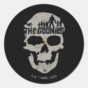 De Goonies Skull Silhouette Ronde Sticker