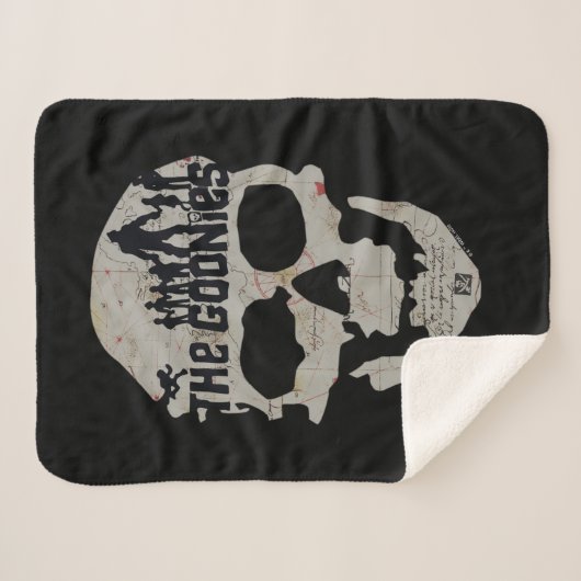 De Goonies Skull Silhouette Sherpa Deken (Voorkant (horizontaal))