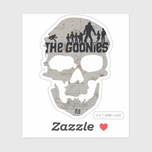 De Goonies Skull Silhouette Sticker (Vel)