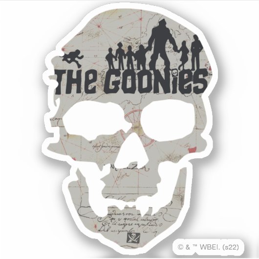 De Goonies Skull Silhouette Sticker (Voorkant)