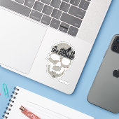 De Goonies Skull Silhouette Sticker (Laptop met iPhone)