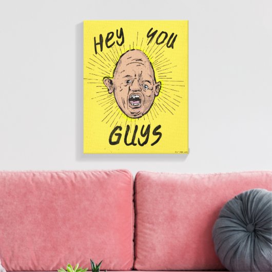De goonies Sloth Doodle "Hey jongens" Canvas Afdruk (Insitu (Woonkamer))