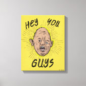 De goonies Sloth Doodle "Hey jongens" Canvas Afdruk (Voorkant)