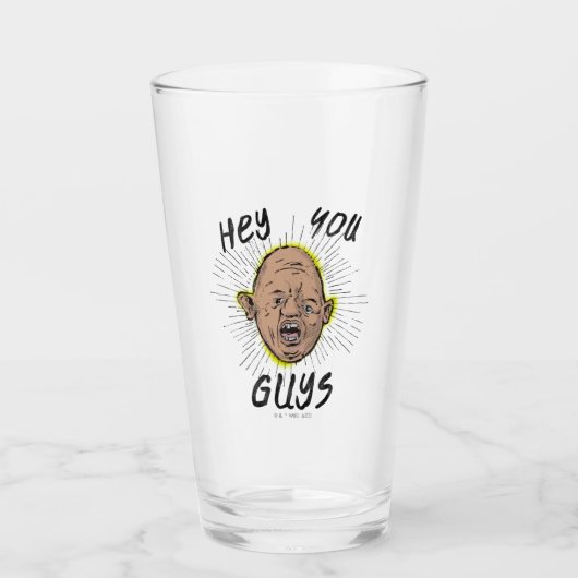 De goonies Sloth Doodle "Hey jongens" Glas (Voorkant)