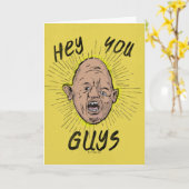 De goonies Sloth Doodle "Hey jongens" Kaart (Gele Bloem)