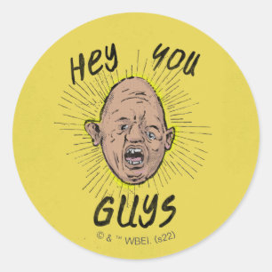 De goonies Sloth Doodle "Hey jongens" Ronde Sticker