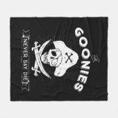 De goonies "Zeg nooit dat ze sterven" Pirate Badge Fleece Deken (Voorkant (Horizontaal))
