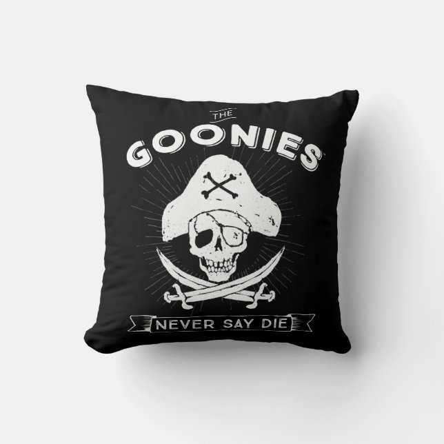 De goonies "Zeg nooit dat ze sterven" Pirate Badge Kussen (Voorkant)