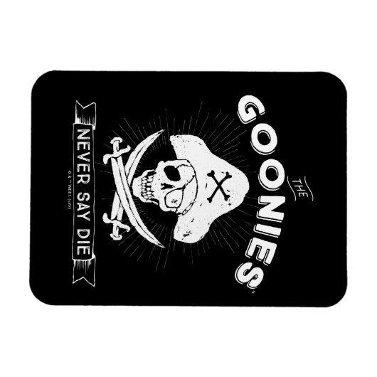 De goonies "Zeg nooit dat ze sterven" Pirate Badge Magneet (Horizontaal)