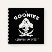 De goonies "Zeg nooit dat ze sterven" Pirate Badge Notitieboek (Voorkant)