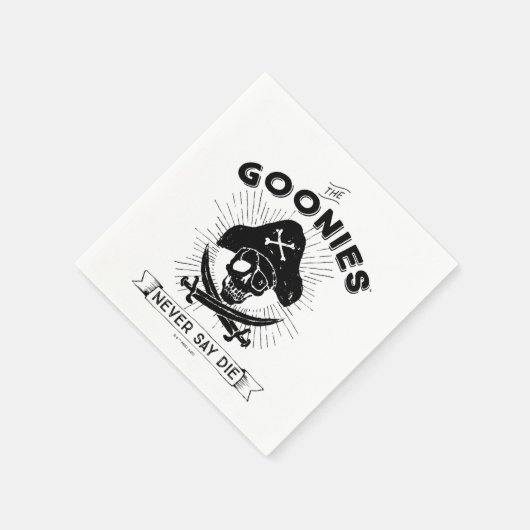 De goonies "Zeg nooit dat ze sterven" Pirate Badge Servet (Hoek)