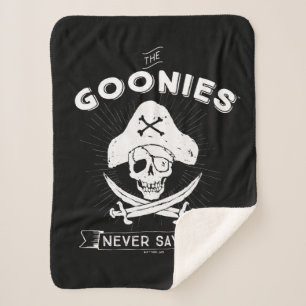 De goonies "Zeg nooit dat ze sterven" Pirate Badge Sherpa Deken