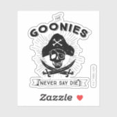 De goonies "Zeg nooit dat ze sterven" Pirate Badge Sticker (Vel)