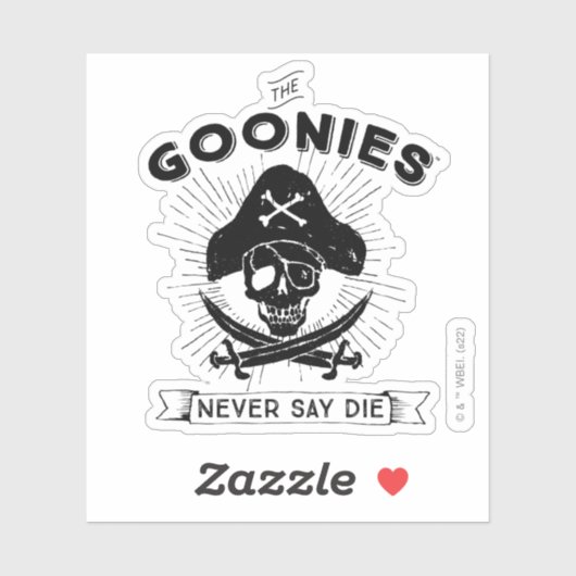 De goonies "Zeg nooit dat ze sterven" Pirate Badge Sticker (Vel)