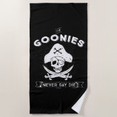 De goonies "Zeg nooit dat ze sterven" Pirate Badge Strandlaken (Voorkant)