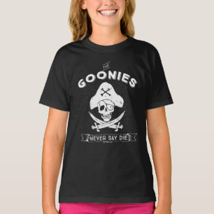 De goonies "Zeg nooit dat ze sterven" Pirate Badge T-shirt