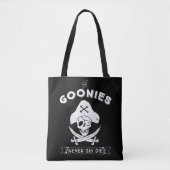 De goonies "Zeg nooit dat ze sterven" Pirate Badge Tote Bag (Voorkant)