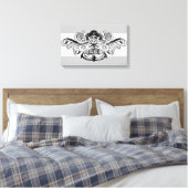 De goonies "Zeg nooit die dag" Pirate Anchor Badge Canvas Afdruk (Insitu (Slaapkamer))