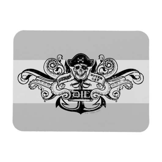 De goonies "Zeg nooit die dag" Pirate Anchor Badge Magneet (Horizontaal)