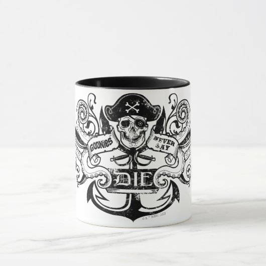 De goonies "Zeg nooit die dag" Pirate Anchor Badge Mok (Midden)