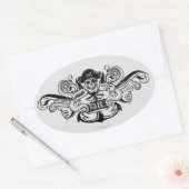 De goonies "Zeg nooit die dag" Pirate Anchor Badge Ovale Sticker (Envelop)