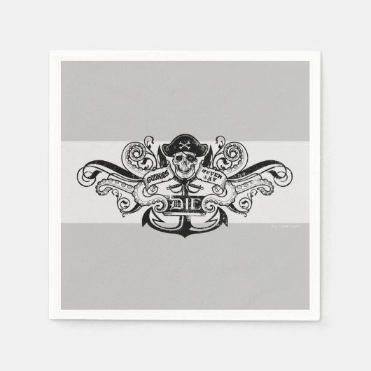De goonies "Zeg nooit die dag" Pirate Anchor Badge Servet (Voorkant)