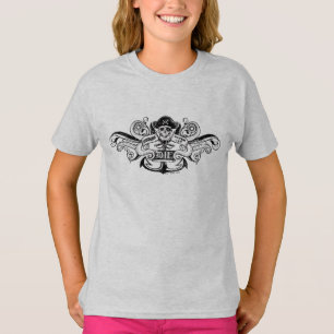 De goonies "Zeg nooit die dag" Pirate Anchor Badge T-shirt